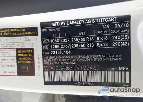 2019 Mercedes-Benz Glc 300 z USA, uszkodzony, nr VIN WDC0G4JBXKV125462